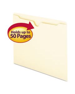 SMD75410 MANILA FILE JACKETS, 1-PLY STRAIGHT TAB, LETTER SIZE, MANILA, 100/BOX