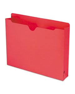 SMD75569 COLORED FILE JACKETS WITH REINFORCED DOUBLE-PLY TAB, STRAIGHT TAB, LETTER SIZE, RED, 50/BOX