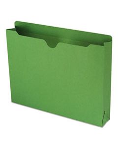 SMD75563 COLORED FILE JACKETS WITH REINFORCED DOUBLE-PLY TAB, STRAIGHT TAB, LETTER SIZE, GREEN, 50/BOX