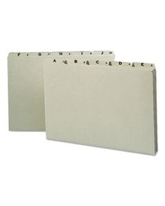 SMD52376 RECYCLED TOP TAB FILE GUIDES, ALPHA, 1/5 TAB, PRESSBOARD, LEGAL, 25/SET