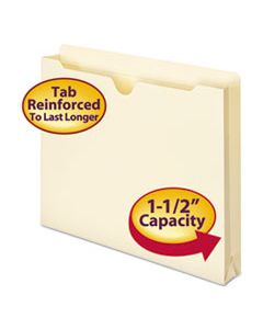 SMD75540 MANILA FILE JACKETS, 2-PLY STRAIGHT TAB, LETTER SIZE, MANILA, 50/BOX