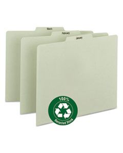 SMD50365 RECYCLED TOP TAB FILE GUIDES, MONTHLY, 1/3 TAB, PRESSBOARD, LETTER, 12/SET