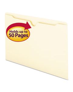 SMD76410 MANILA FILE JACKETS, 1-PLY STRAIGHT TAB, LEGAL SIZE, MANILA, 100/BOX