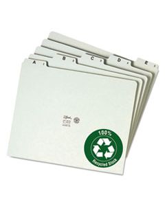 SMD50376 RECYCLED TOP TAB FILE GUIDES, ALPHA, 1/5 TAB, PRESSBOARD, LETTER, 25/SET