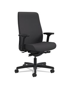 HONLWU2ACU10 ENDORSE UPHOLSTERED MID-BACK WORK CHAIR, SUPPORTS UP TO 300 LBS., BLACK SEAT/BLACK BACK, BLACK BASE