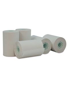 UNV35766 DELUXE DIRECT THERMAL PRINT PAPER ROLLS, 0.5" CORE, 2.25" X 55 FT, WHITE, 50/CARTON
