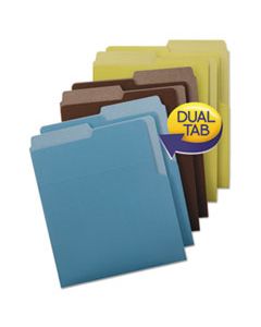 SMD75405 ORGANIZED UP HEAVYWEIGHT VERTICAL FILE FOLDERS, 1/2-CUT TABS, LETTER SIZE, ASSORTED, 6/PACK