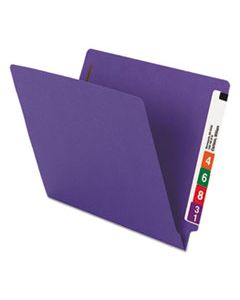 SMD25550 WATERSHED/CUTLESS END TAB 2-FASTENER FOLDERS, STRAIGHT TAB, LETTER SIZE, PURPLE, 50/BOX