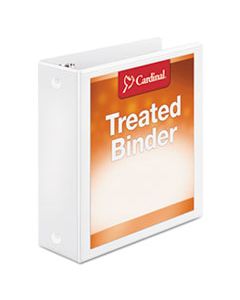 CRD32230 TREATED BINDER CLEARVUE LOCKING ROUND RING BINDER, 3 RINGS, 3" CAPACITY, 11 X 8.5, WHITE