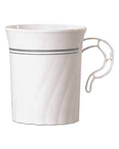 WNACWM8192WSLVR CLASSICWARE PLASTIC COFFEE MUGS, 8 OZ., SILVER, 8/PACK, 24 PACK/CARTON