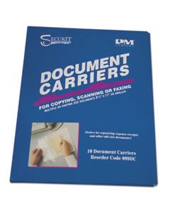 PMC099DC DOCUMENT CARRIER FOR COPYING, SCANNING, FAXING, 8 1/2" X 11", CLEAR, 10/PACK