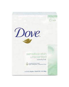 DVOCB613789 SENSITIVE SKIN BATH BAR, 4.5 OZ BAR, UNSCENTED, 8 BARS/PACK, 9 PACKS/CARTON