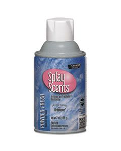 CHP5185 SPRAYSCENTS METERED AIR FRESHENER REFILL, POWDER FRESH, 7 OZ AEROSOL, 12/CARTON