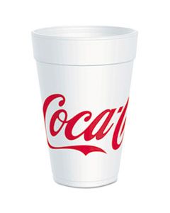 DCC32TJ32C COCA-COLA FOAM CUPS, FOAM, RED/WHITE, 32 OZ, 25/BAG, 20 BAGS/CARTON