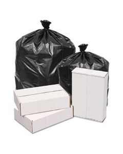 GEN385820 WASTE CAN LINERS, 60 GAL, 1.6 MIL, 38" X 58", BLACK, 100/CARTON
