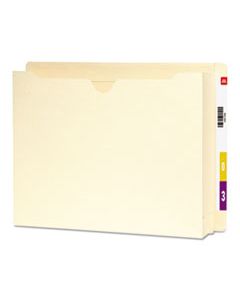 SMD76910 HEAVYWEIGHT END TAB FILE JACKET WITH 2" EXPANSION, STRAIGHT TAB, LETTER SIZE, MANILA, 25/BOX