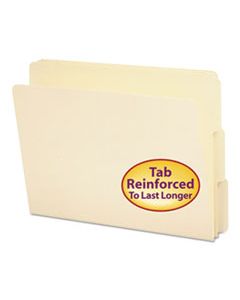 SMD24134 HEAVYWEIGHT MANILA END TAB FOLDERS, 9" FRONT, 1/3-CUT TABS, LETTER SIZE, 100/BOX