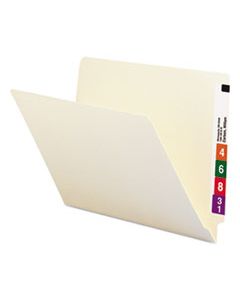 SMD24100 HEAVYWEIGHT MANILA END TAB FOLDERS, 9.5" FRONT, 1-PLY STRAIGHT TAB, LETTER SIZE, 100/BOX