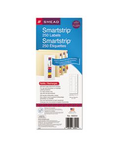 SMD66004 COLOR-CODED SMARTSTRIP REFILL LABEL FORMS, ASSORTED, 1.5 X 7.5, WHITE, 250/PACK