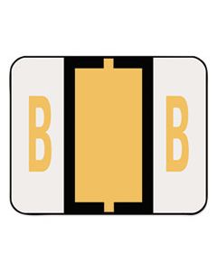 SMD67072 A-Z COLOR-CODED END TAB FILING LABELS, B, 1 X 1.25, WHITE, 500/ROLL