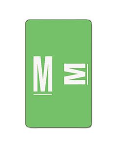 SMD67183 ALPHA-Z COLOR-CODED SECOND LETTER ALPHABETICAL LABELS, M, 1 X 1.63, LIGHT GREEN, 10/SHEET, 10 SHEETS/PACK