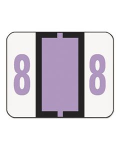 SMD67378 NUMERICAL END TAB FILE FOLDER LABELS, 8, 1 X 1.25, WHITE, 500/ROLL