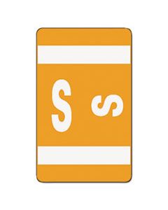 SMD67189 ALPHA-Z COLOR-CODED SECOND LETTER ALPHABETICAL LABELS, S, 1 X 1.63, ORANGE, 10/SHEET, 10 SHEETS/PACK