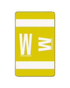 SMD67193 ALPHA-Z COLOR-CODED SECOND LETTER ALPHABETICAL LABELS, W, 1 X 1.63, YELLOW, 10/SHEET, 10 SHEETS/PACK