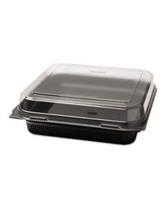 SCC872011PS94 LUNCH BOX, 1-COMP, BLACK/CLEAR, 56OZ, 8 1/2W X 9.13D X 2.76H, 100/CARTON