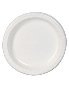 DXEDBP09WCT BASIC PAPER DINNERWARE, PLATES, WHITE, 8.5" DIAMETER, 125/PACK, 4/CARTON
