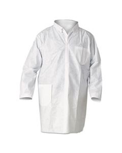 KCC10029 A20 BREATHABLE PARTICLE PROTECTION, LAB COAT, LARGE, WHITE, 25/CARTON