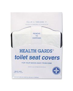 HOSHGQTR5M HEALTH GARDS QUARTER-FOLD TOILET SEAT COVERS, WHITE, PAPER, 200/PK, 25 PK/CT