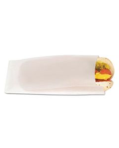 BGC300440 DRY WAX HOT DOG BAG, 1.5", 8.5" X 3.5", WHITE, 6,000/CARTON