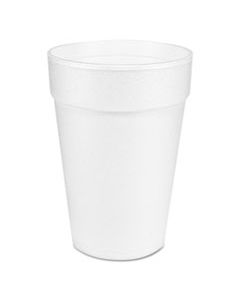 DCC14J12 LARGE FOAM DRINK CUP, 14 OZ, HOT/COLD, WHITE, 25/BAG, 40 BAGS/CARTON