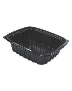 DCCB24DE CLEARPAC PLASTIC CONTAINER , 7 1/2 X 2 X 2 X 6 1/2, BLACK, 24 OZ, 63/PK, 4 PK/CT