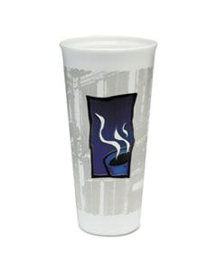 DCC24X16TWN UPTOWN THERMO-GLAZE HOT/COLD CUPS, FOAM, 24 OZ, BLUE/BLACK/GRAY, 20/PK, 25 PK/CT