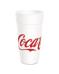 DCC24J16C COCA-COLA FOAM CUPS, RED/WHITE, 24 OZ, 20/BAG, 20 BAGS/CARTON