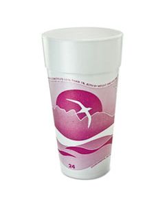 DCC24J16H HORIZON FLUSH FILL FOAM CUP, HOT/COLD, 24 OZ, MAUVE, 20/BAG, 25 BAGS/CARTON