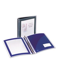 AVE17686 FLEXI-VIEW BINDER WITH ROUND RINGS, 3 RINGS, 1" CAPACITY, 11 X 8.5, BLACK
