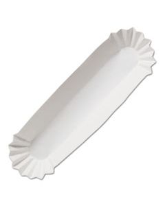 HFM610735 FLUTED HOT DOG TRAYS, 10" X 1 5/8 X 1 1/4", WHITE, 250/PACK, 12/CARTON