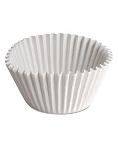 HFMBL35065 FLUTED BAKE CUPS, 1 1/2" X 1/2" X 3 1/2", WHITE, 500/CARTON