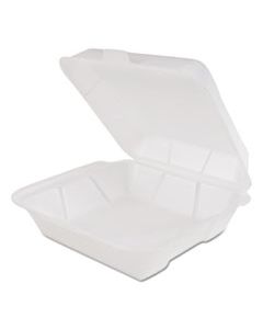 GNPSN351 SNAP-IT FOAM HINGED CARRYOUT CONTAINER, SM, 1-COMPARTMENT, WHITE, 100/BG, 2/CT