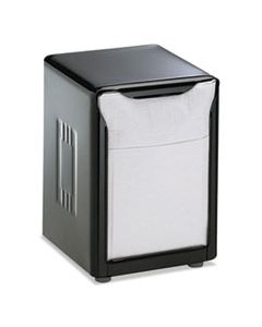 SJMH985BK TABLETOP NAPKIN DISPENSER, LOW FOLD, 3 3/4 X 4 X 5 1/2, CAPACITY: 150, BLACK