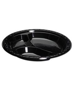 GNPBLK13 SILHOUETTE PLASTIC DINNERWARE, PLATE, 10.25 IN, BLACK, 100/PK, 4 PK/CT