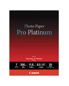 CNM2768B022 PHOTO PAPER PRO PLATINUM, 11.8 MIL, 8.5 X 11, HIGH-GLOSS WHITE, 20/PACK