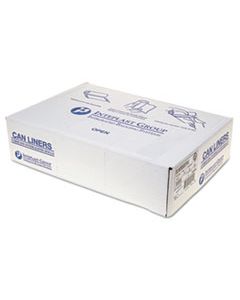 IBSSLW3858SPNS LOW-DENSITY COMMERCIAL CAN LINERS, 60 GAL, 1.15 MIL, 38" X 58", CLEAR, 100/CARTON
