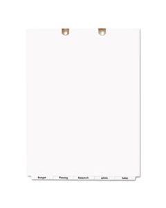 AVE13164 WRITE & ERASE TAB DIVIDERS FOR CLASSIFICATION FOLDERS, BOTTOM TAB, 5-TAB, LETTER