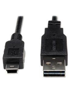 TRPUR030006 UNIVERSAL REVERSIBLE USB 2.0 CABLE, REVERSIBLE A TO 5-PIN MINI B (M/M), 6 FT.