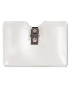 AVT75412 SECURITY ID BADGE HOLDER WITH CLIP, HORIZONTAL, 3 1/2W X 2 1/2H, CLEAR, 50/BOX