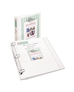 AVE17580 FLIP BACK 360 DURABLE VIEW BINDER WITH ROUND RINGS, 3 RINGS, 1" CAPACITY, 11 X 8.5, WHITE